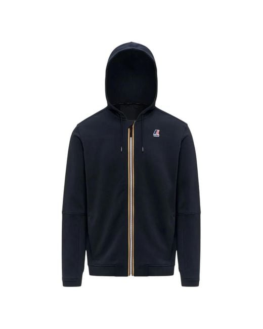 K-Way Blue Hoodie Prosper À Fermeture Zippée