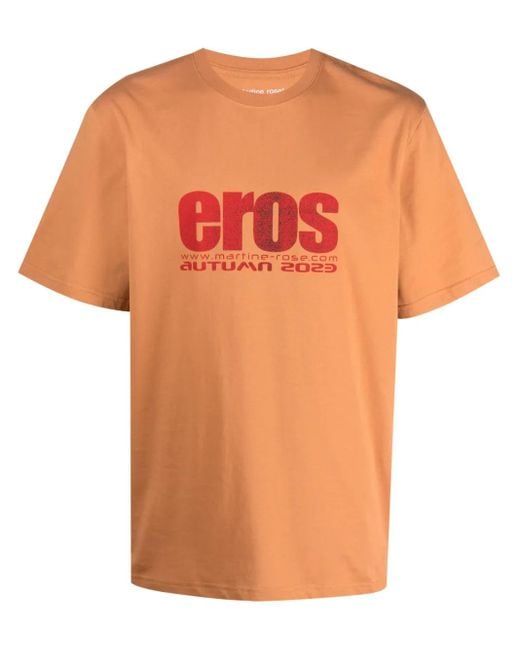 Martine Rose Orange Eros Graphic-Print Cotton T-Shirt for men