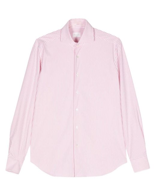 Xacus Pink Striped Patterned-jacquard Shirt for men