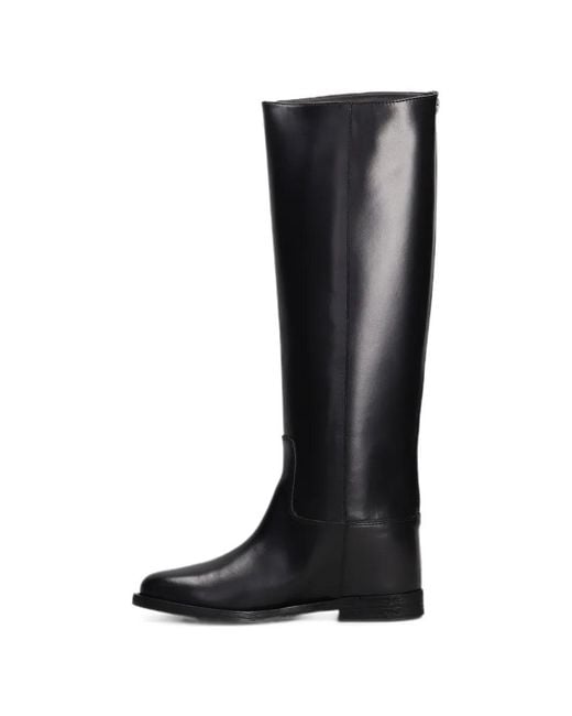 Via Roma 15 Black Rear-Zip-Fastening Knee-High Boots
