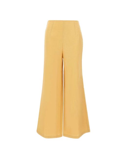 Faithfull The Brand Yellow Syna High-Rise Wide-Leg Trousers