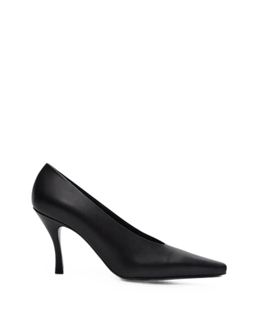 Loulou de Saison Black Aubrey Pointed-Toe Pumps