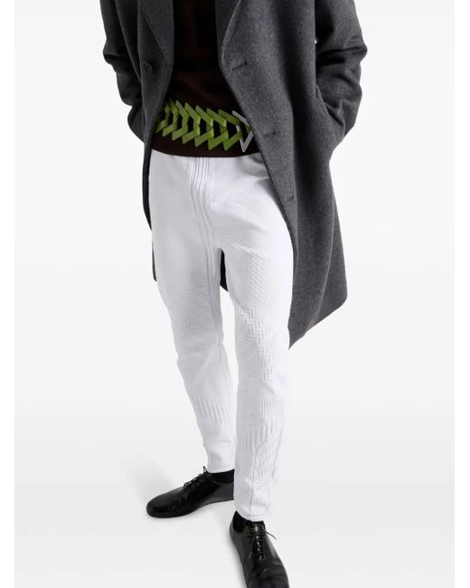 Prada White Technical Fabric Pants for men