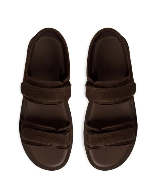 12 STOREEZ Brown Suede Sandals
