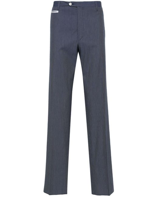 Corneliani Blue Slim-fit Cotton Trousers for men