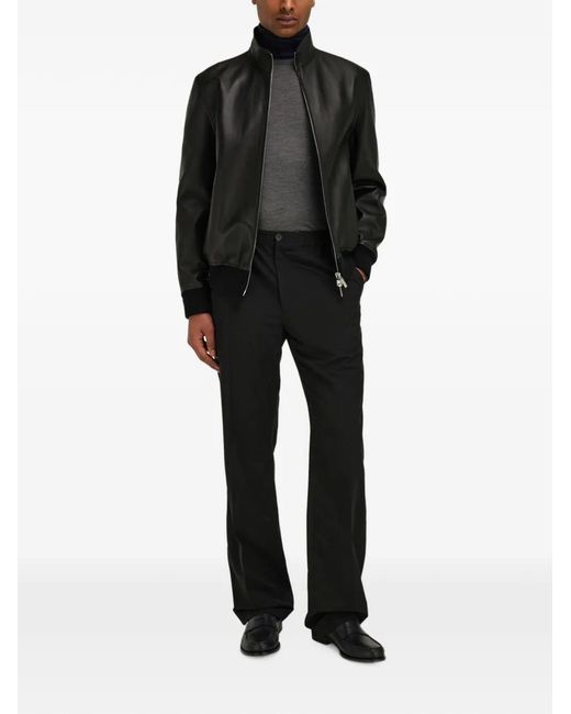Ferragamo Black Reversible Nappa Blouson Jacket for men