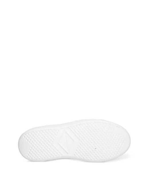 Alexander Smith White Lancaster Logo-Plaque Sneakers