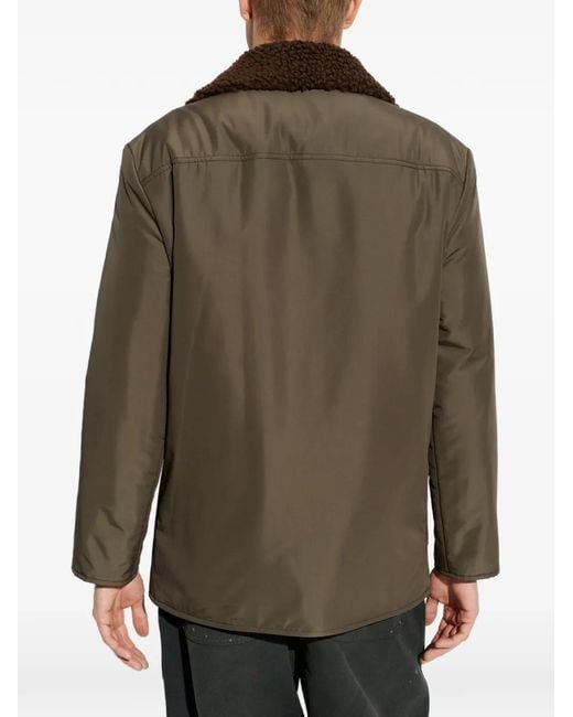 Maison Margiela Brown Shearling-Collar Flap-Pocket Jacket for men