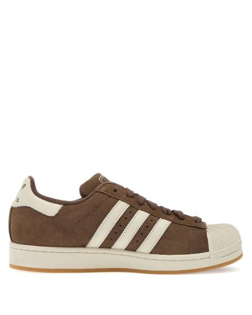 Adidas Brown Superstar Ii Suede Sneakers