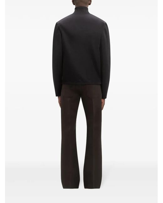 Courreges Black Interlock Zip-Up Shirt Jacket