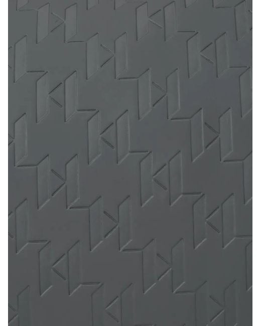 Karl Lagerfeld Black Monogram-Embossed Weekender Bag for men
