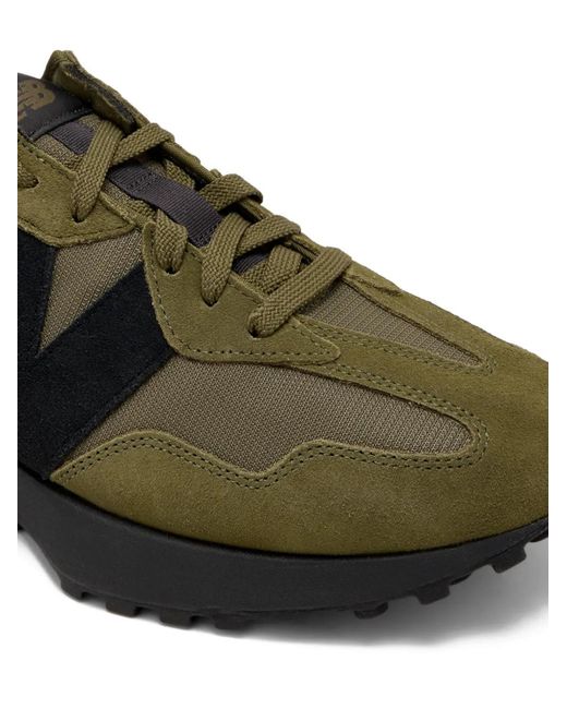 New Balance Black 327 Logo Sneakers