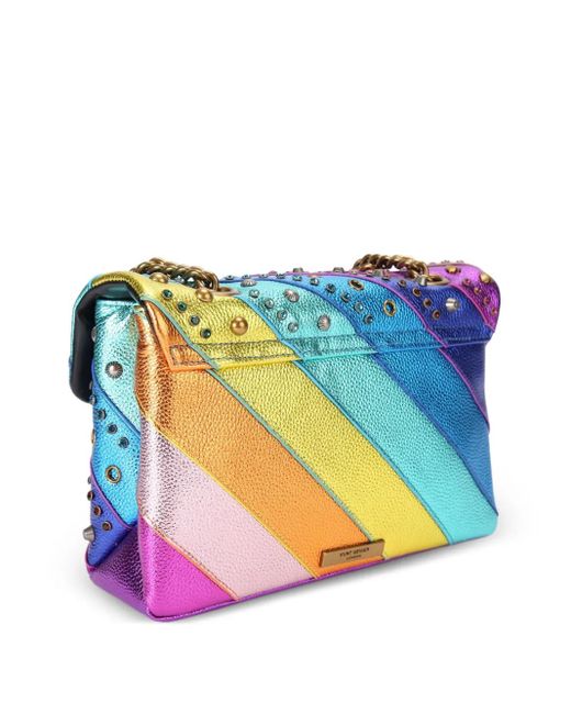 Kurt Geiger Purple Large Kensington Studded Shoulder Bag