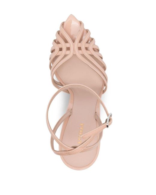 Le Silla Pink Sandalen aus Lackleder 110mm