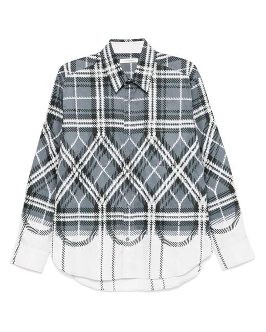 Craig Green Blue Plaid-Check Faded Shirt for men