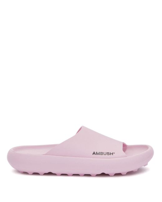 Sandales à logo imprimé Ambush en coloris Pink