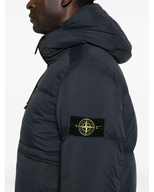 Stone Island Blue Down Jacket for men