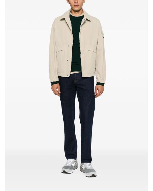Stone Island Natural Ghost Logo-Patch Jacket for men