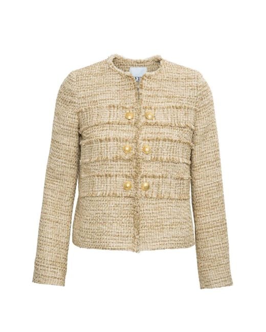 WEILL PARIS Natural Fringed Tweed Jacket