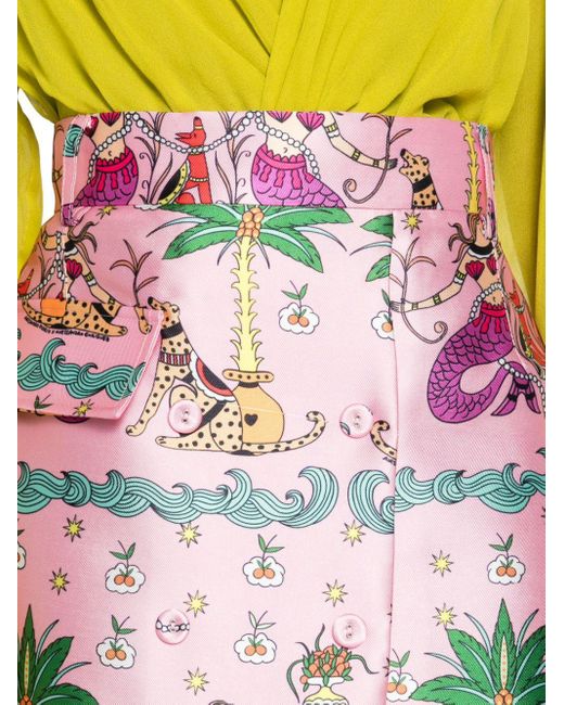 ALESSANDRO ENRIQUEZ Pink St. Mermaid Satin Miniskirt