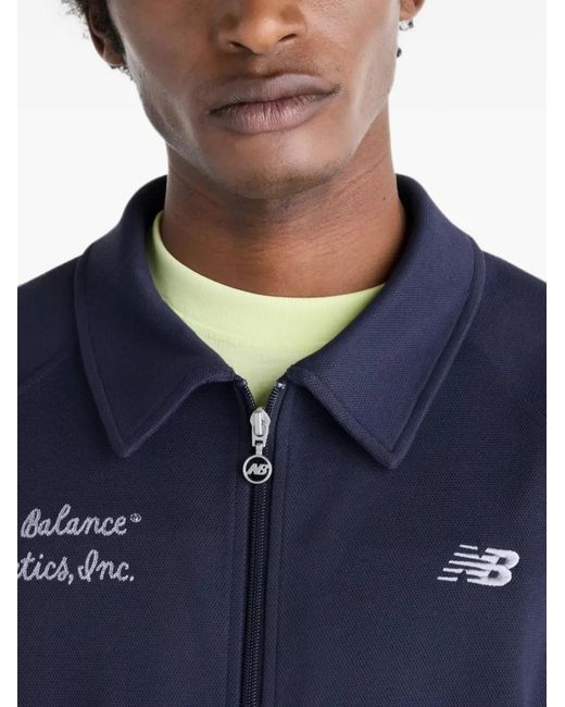 New Balance Blue Sport Legacy Pique Jacket for men