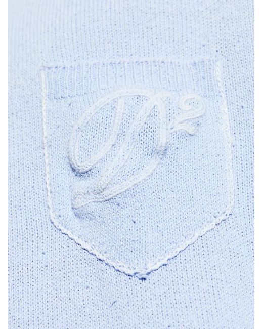 DSquared² Blue Pocket Knit Jumper for men