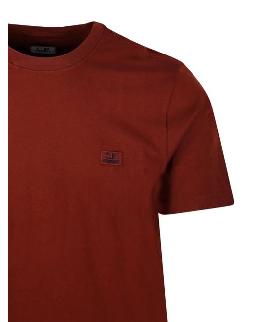 メンズ C P Company ロゴ Tシャツ Red