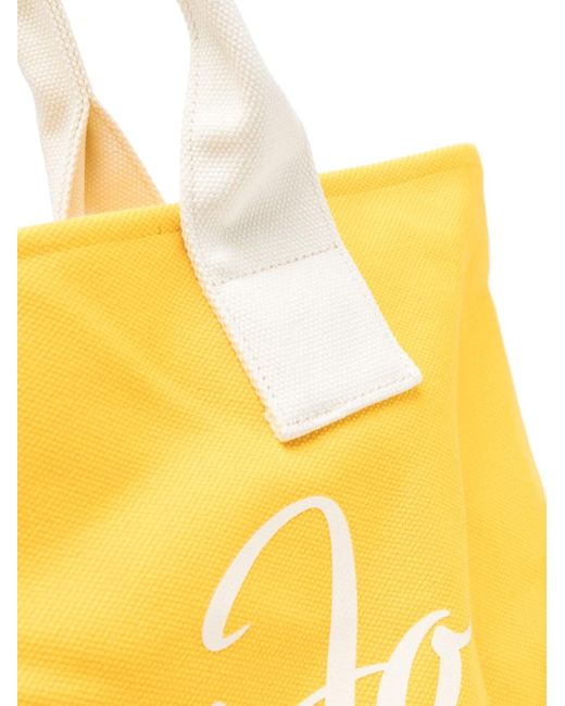 Bolso shopper con logo estampado de Liu Jo de color Amarillo | Lyst