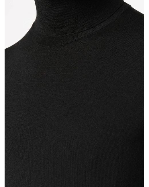 Zanone Black Roll Neck Jumper for men