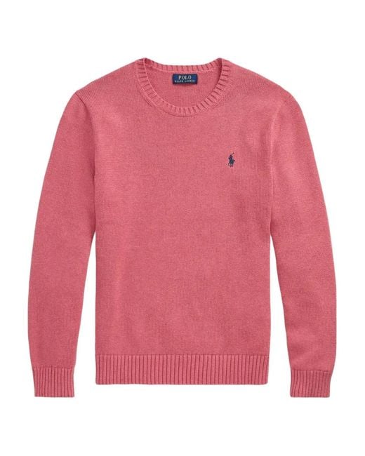 Polo Ralph Lauren Pink Polo Pony-Embroidered Cotton Sweater for men