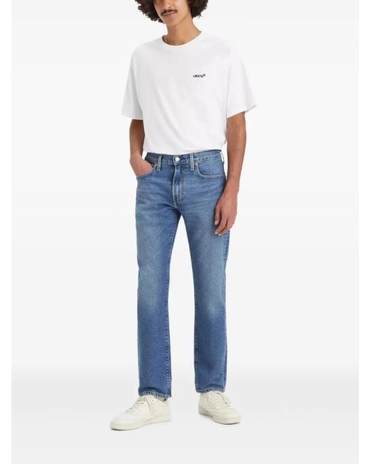 Levi's Blue 502 Five-Pocket Jeans for men