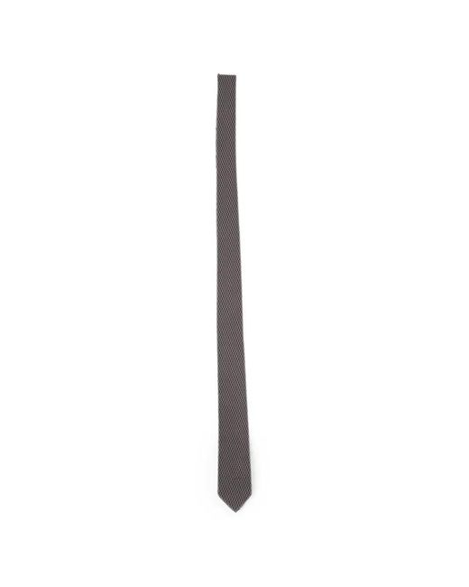 Lardini White Geometric-Pattern Tie for men
