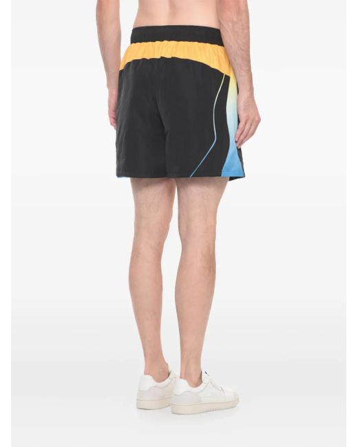 Casablanca Black Football Windbreaker Shorts for men