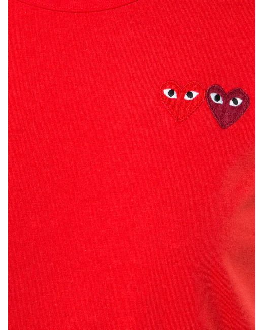 COMME DES GARÇONS PLAY Embroidered-Heart T-Shirt