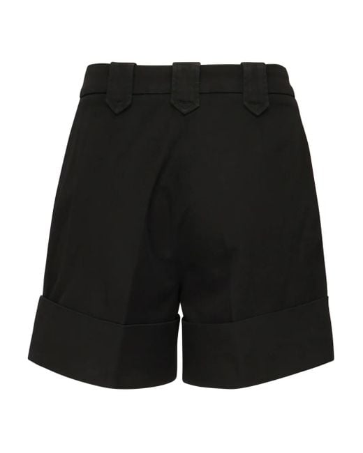 Fay Black Pleated Shorts