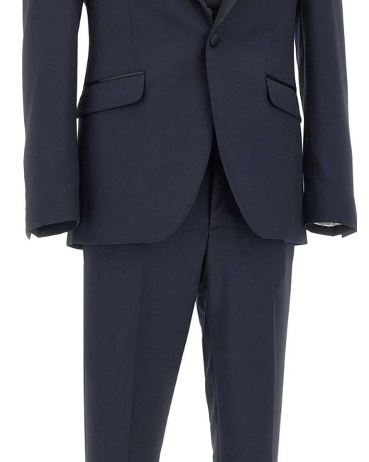 Carlo Pignatelli Blue Button Three-Piece Suit for men