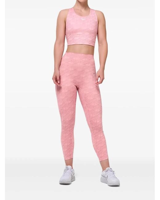 SQUATWOLF Pink Brami Sport-Bh Mit Geometrischem Print