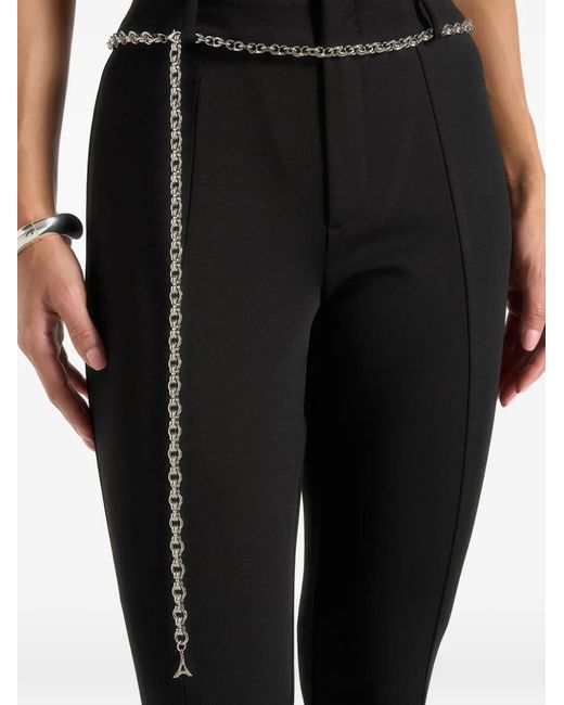 Manière De Voir Black Una Capri Leggings With Chain