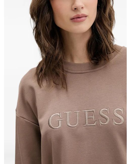 Pull Sofia À Logo Brodé Guess en coloris Brown
