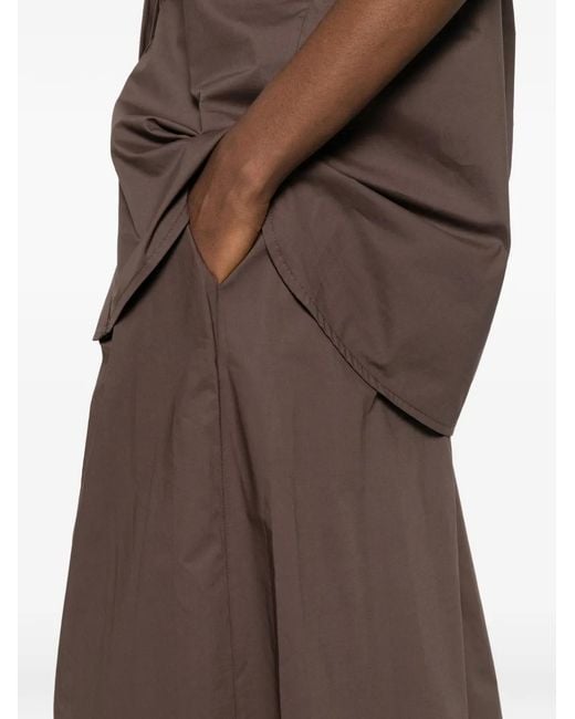 Marc Ellis Brown Elasticated-Waistband Pleated-Design Trousers