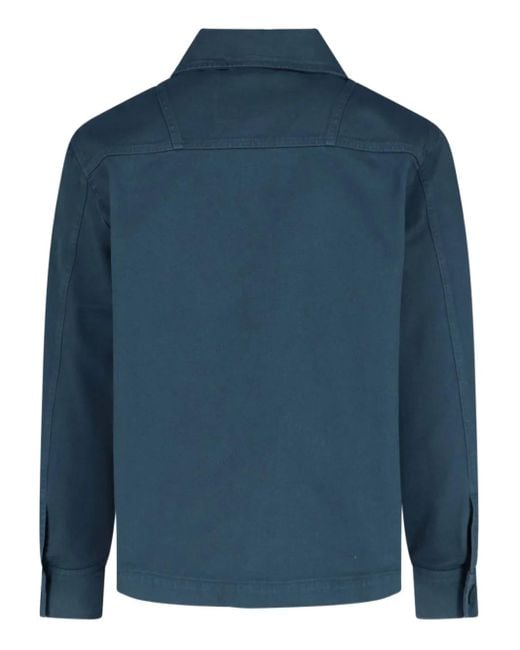 Closed Blue Patch Pocket Shirt Jacket for men