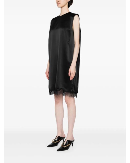 JNBY Black Lace-Trim Sleeveless Dress