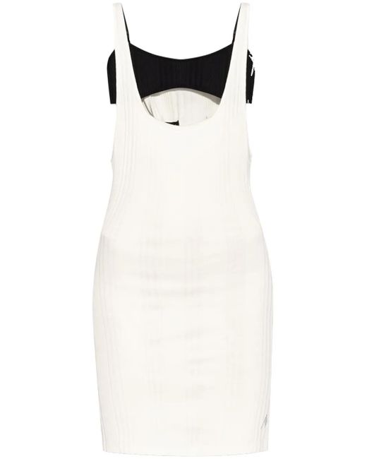 The Attico White Double-Layered Dress