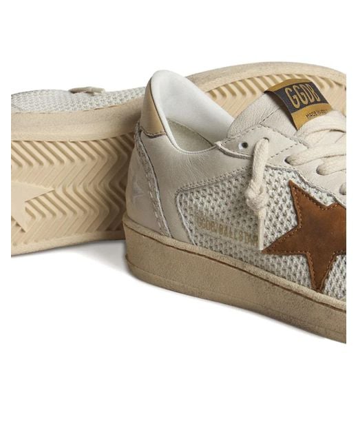 Golden Goose Deluxe Brand Natural Ball Star Leather Sneakers