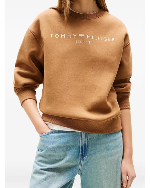 Tommy Hilfiger Natural Logo-Print Sweatshirt