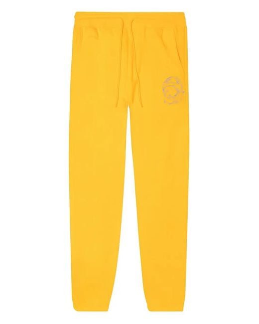BBCICECREAM Yellow Astronaut-Print Heart-Mind-Unity Joggers for men
