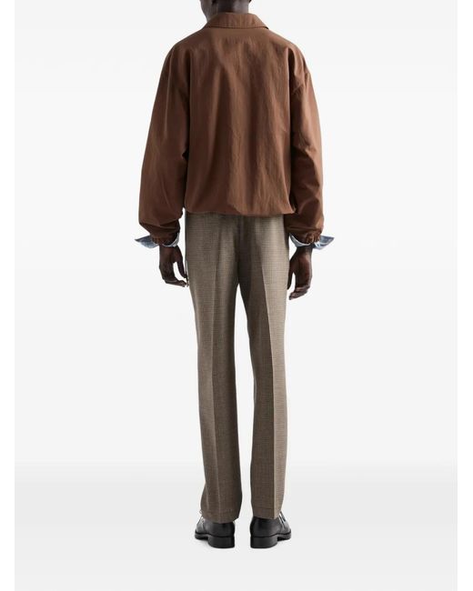 Prada Gray Wool Pants for men