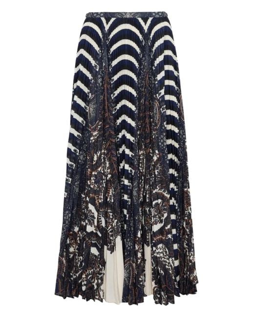 Ulla Johnson Blue Shayna Midirock mit hohem Bund