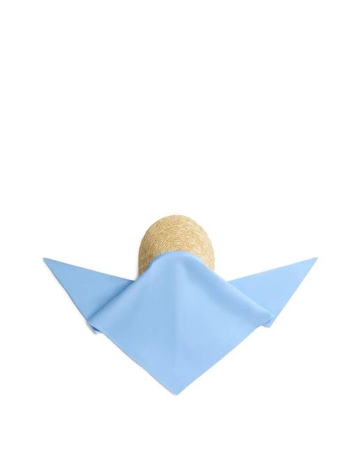 Patou Blue Panelled Scarf Cap