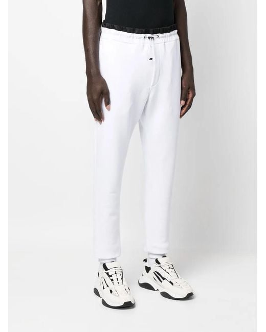 Philipp Plein White Logo-Patch Track Pants for men
